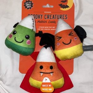 Dog Toys - Set of 3 Halloween Candy Corn Dog Toys